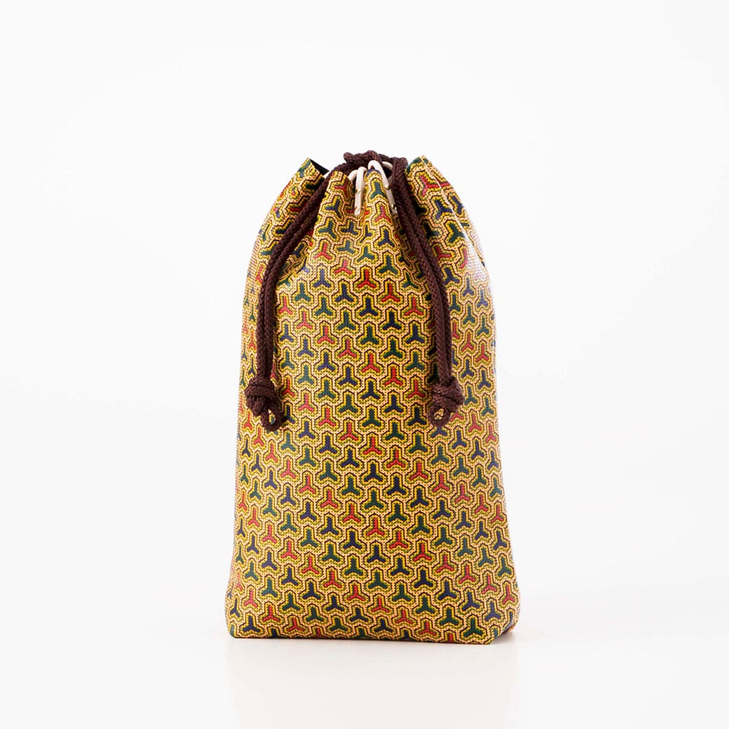 更紗 合切袋大マチ付［毘沙門亀甲］