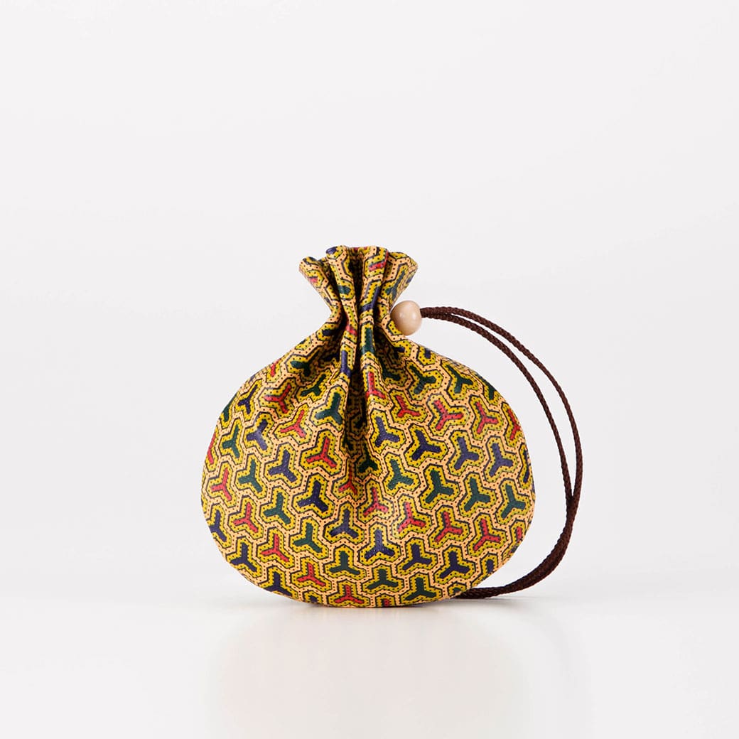 更紗 巾着［毘沙門亀甲］